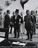 Japanese Foreign Minister Mamoru Shigemitsu and General Yoshijiro Umezu, Chief of the Imperial General Staff, stand ready to sign the surrender document on board the U.S.S. Missouri, September 2, 1945