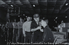 Being measured for gasmasks, USS Forrestal, Mayport, Florida