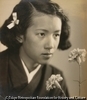 (花と女性)