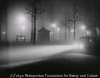 Avenue de l'Observatoire dans le brouillard