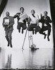 (4 Men Jumping in the Studio)